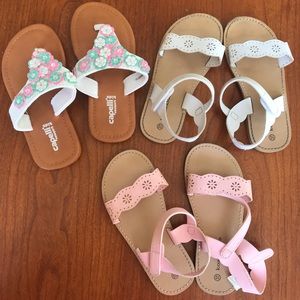 Toddler girls spring sandal lot
